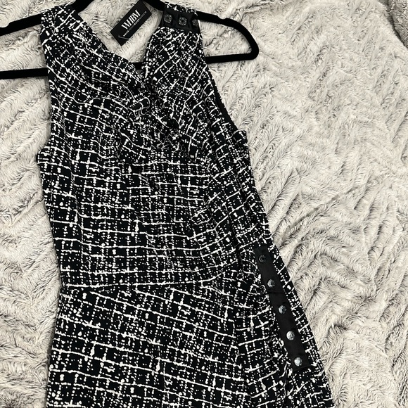 WHBM Sleeveless Matte Jersey Shirred Dress - Picture 4 of 4